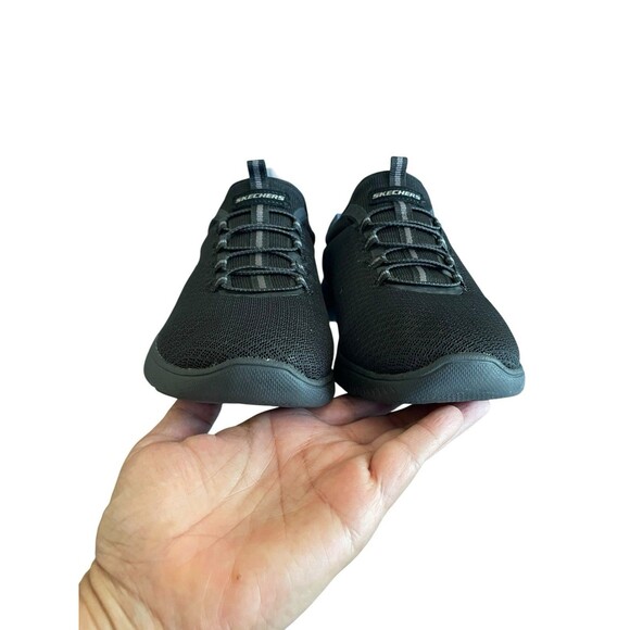 Skechers Womens Summits 12980 Black Running Shoes Sneakers Size 7.5 Slip On - Picture 6 of 10